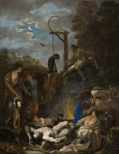 233x300 The Witches' Sabbath By Moonlight By Wijnen, Domenicus Van - The Witches Sabbath Painting