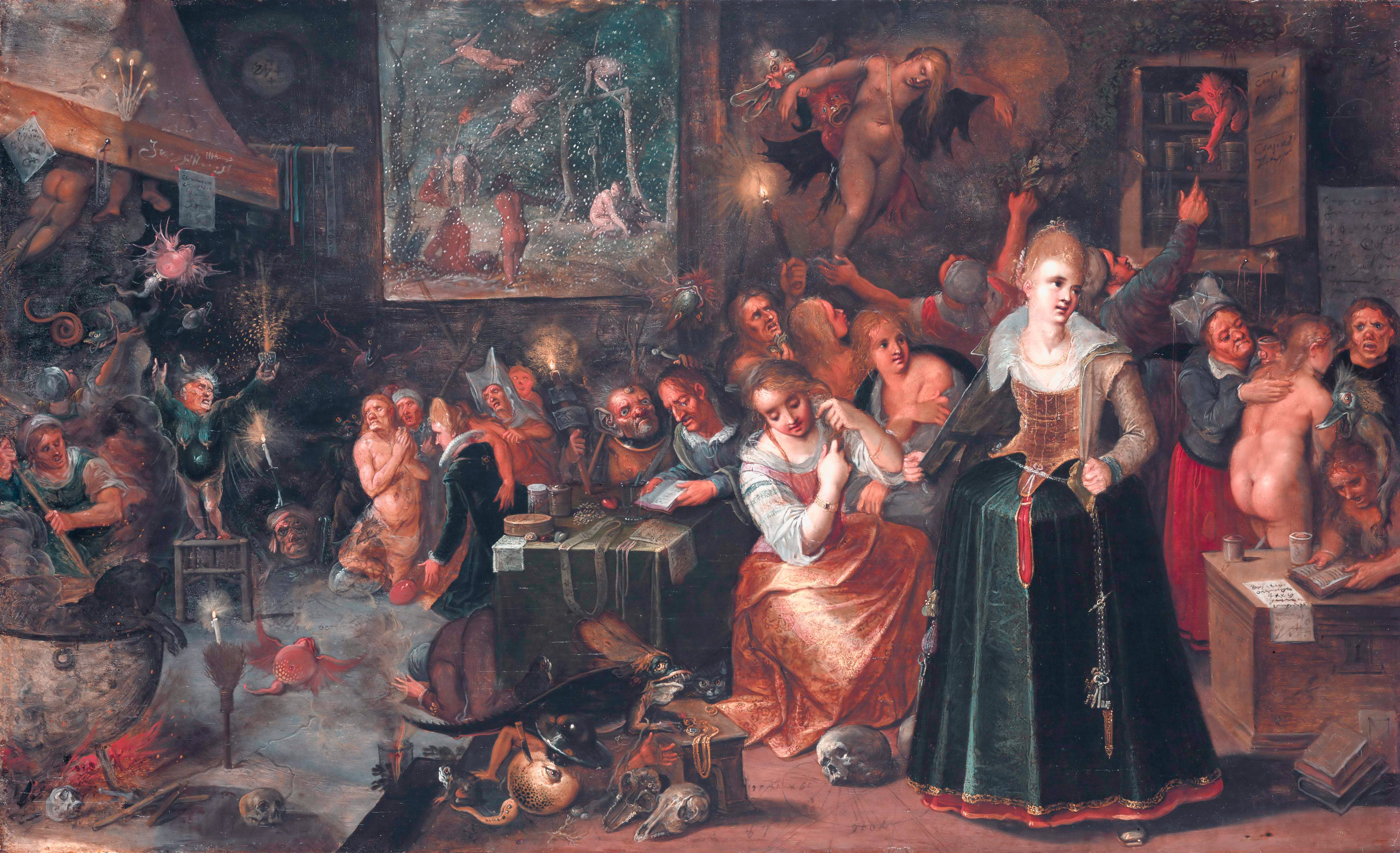5723x3488 Filethe Witches' Sabbath, By Frans Francken Ii.jpg - The Witches Sabbath Painting