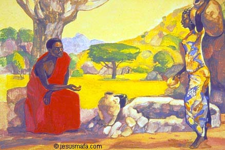 438x292 Imaginative Prayer Example Jesus And The Samaritan Woman - The Woman At The Well Painting