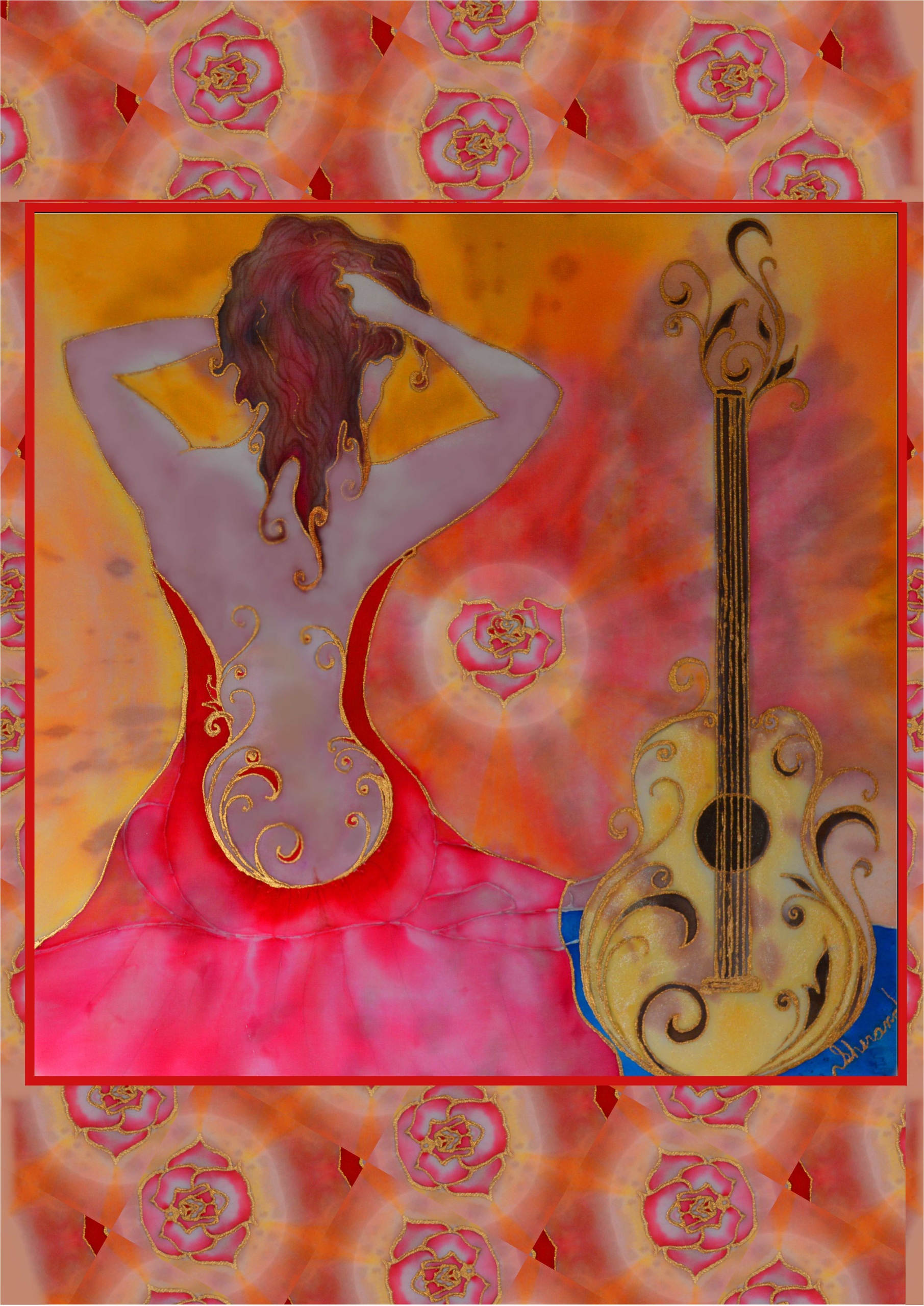 1811x2560 Like A Woman, Like A Guitar - The Woman Painting