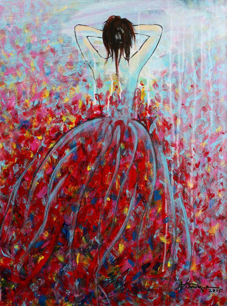 770x1035 Saatchi Art Being A Woman (Lost In Thoughts) Painting By Kume Bryant - The Woman Painting