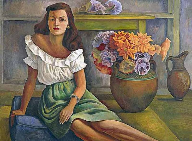 800x588 Artwork By Diego Rivera - The Woman Painting