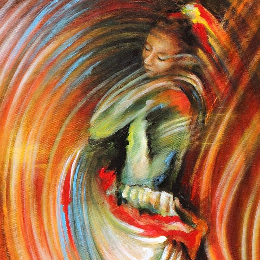 1000x1000 Figurative Hispanic Dancers Painting - The Woman Painting
