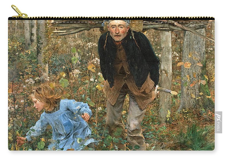 800x570 The Wood Gatherer Carry All Pouch For Sale By Jules Bastien Lepage - The Wood Gatherer Painting