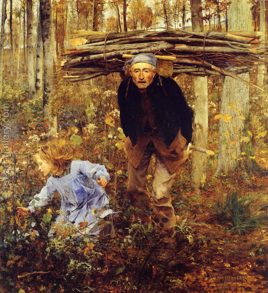 915x1000 The Wood Gatherer Jules Bastien Lepage Reproduction 1st Art Gallery - The Wood Gatherer Painting