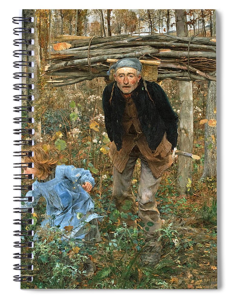 770x1000 The Wood Gatherer Spiral Notebook For Sale By Jules Bastien Lepage - The Wood Gatherer Painting