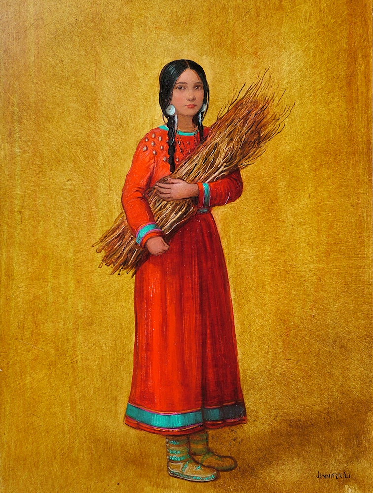 757x1000 Wood Gatherer.html - The Wood Gatherer Painting
