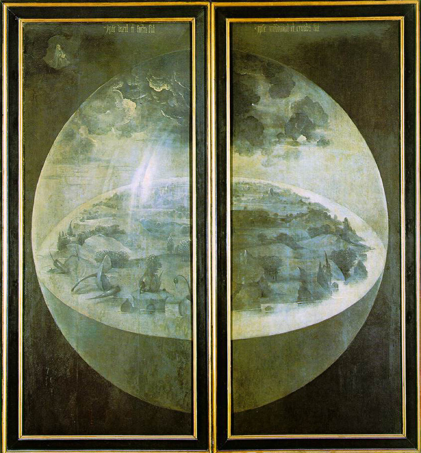 848x913 The Garden Of Earthly Delights By Hieronymus Bosch - The World Before The Flood Painting