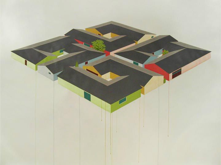 719x537 When The World Was Flat, Paintings By Chris Ballantyne - The World Is Flat Painting