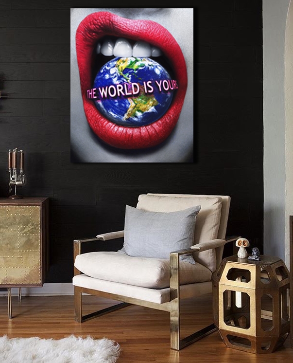 603x746 The World Is Yours Original Oil Painting 33x 44 - The World Is Yours Painting