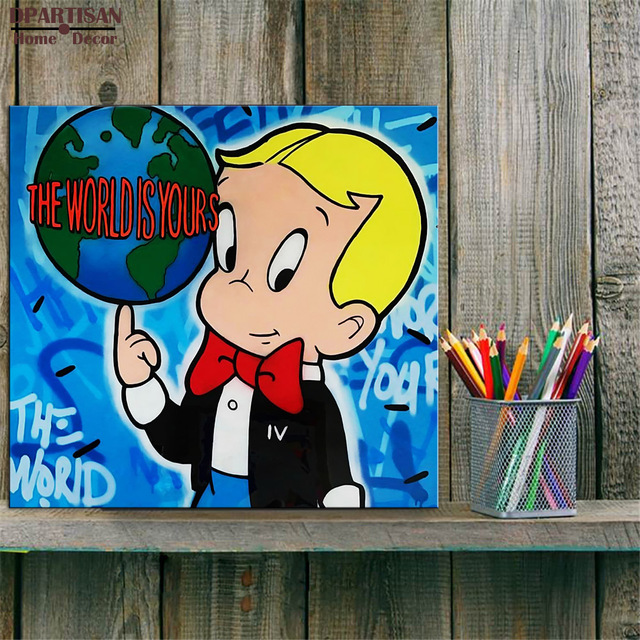 640x640 The World Is Yours Alec Monopoly Graffiti Art Print Canvas - Th...