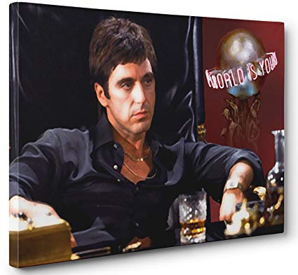425x393 Al Pacino Scarface The World Is Yours Canvas Print - The World Is Yours Painting