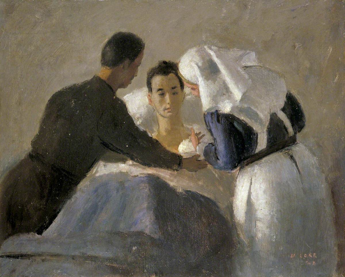 1200x963 Nurse Giving An Injection Of Penicilin To A Wounded Man, 15th - The Wounded Man Painting