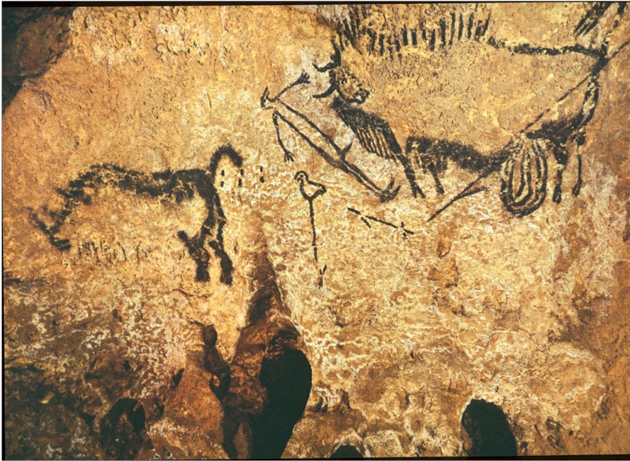 889x651 Paleolithic Painting Sample Course 3 - The Wounded Man Painting