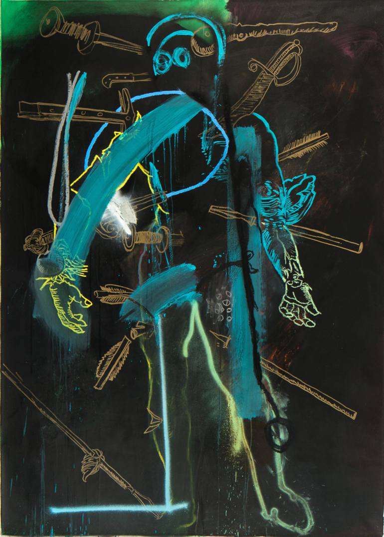 770x1076 Saatchi Art The Wounded Man Painting By Cyrus Smith - The Wounded Man Painting