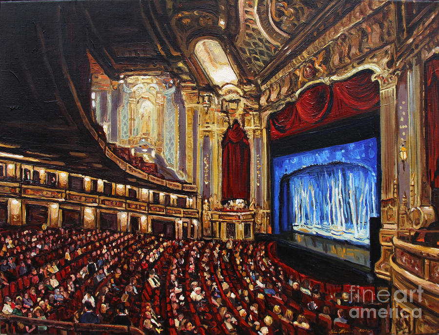 900x686 Oriental Theatre, Chicago Painting By Christopher Buoscio - Theatre Painting
