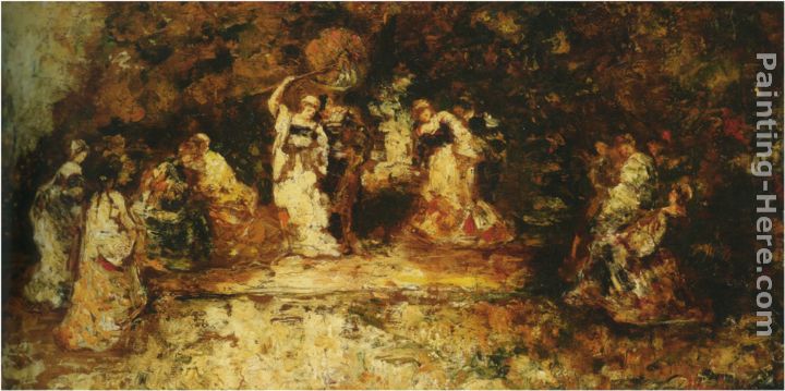 720x359 Adolphe Monticelli Scene De Theatre Painting Anysize 50% Off - Theatre Painting