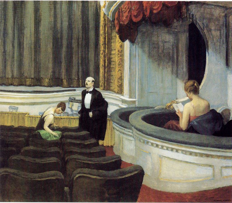 800x701 All The World's A Edward Hopper's Theatre Of Painting - Theatre Painting