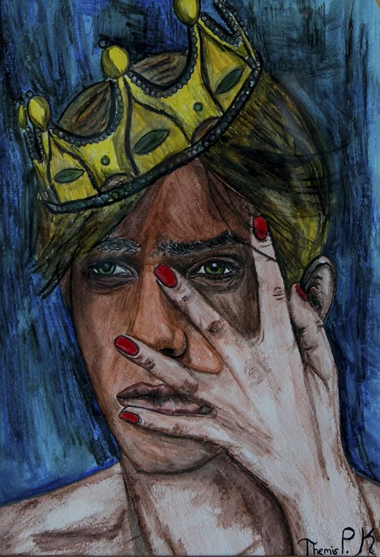 770x1129 Saatchi Art The Crown's Power Painting By Themis P Kirimi - Themis Painting