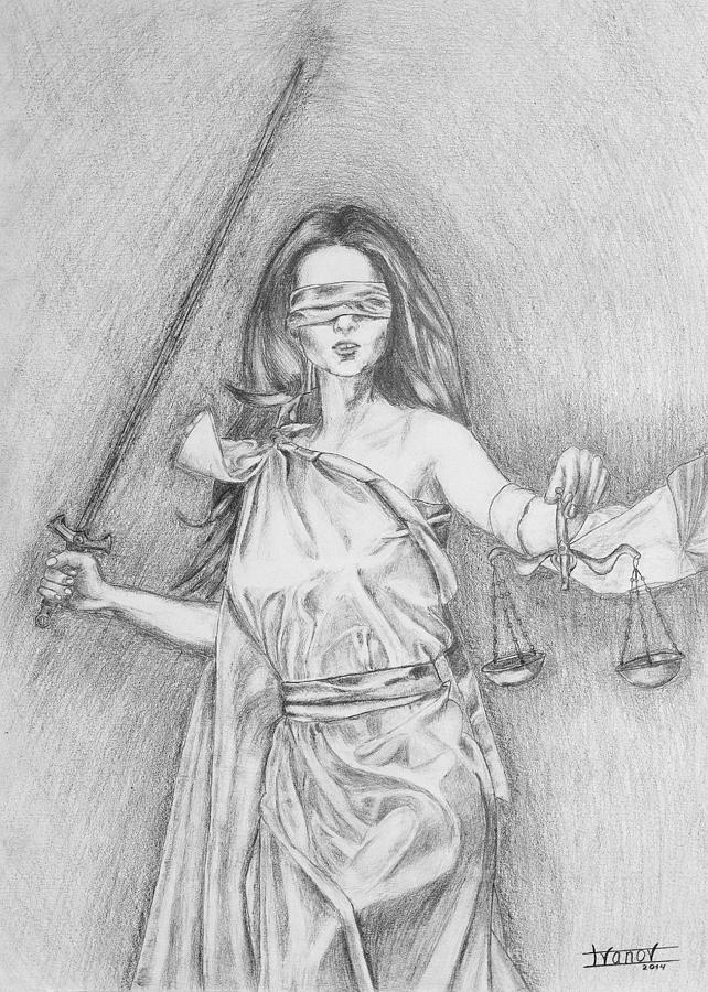 642x900 Themis Drawing By Alexander Ivanov - Themis Painting