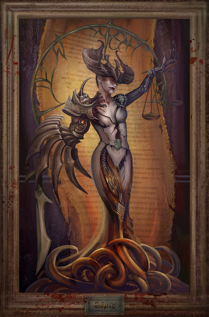 676x1024 Themis. Dark Surrealism. By Vasylina - Themis Painting