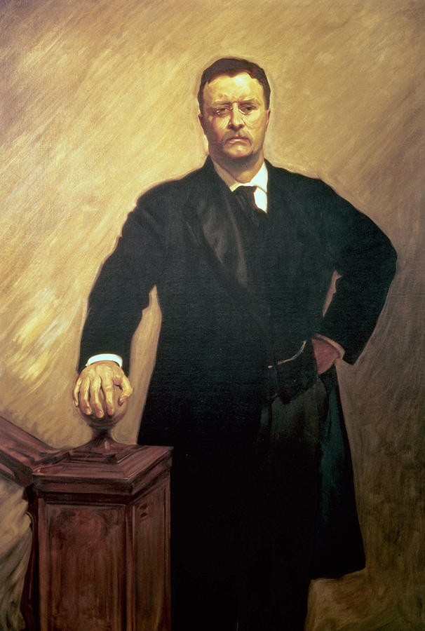 606x900 Portrait Of Theodore Roosevelt Painting By John Singer Sargent - Theodore Roosevelt Painting