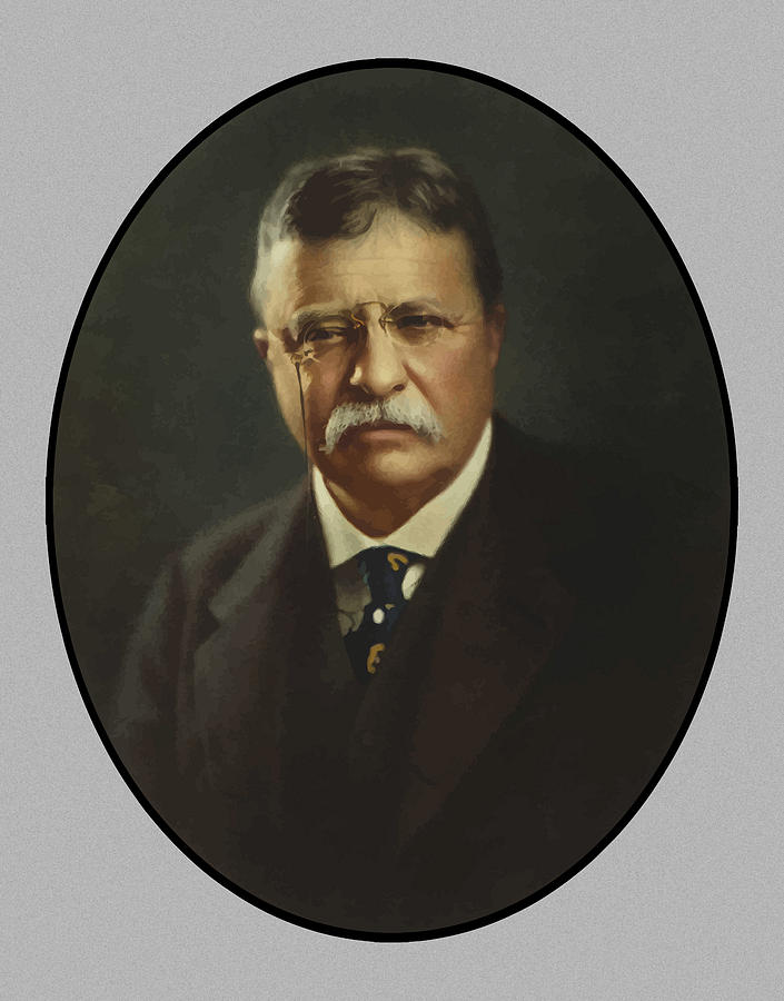 705x900 President Theodore Roosevelt Painting By War Is Hell Store - Theodore Roosevelt Painting