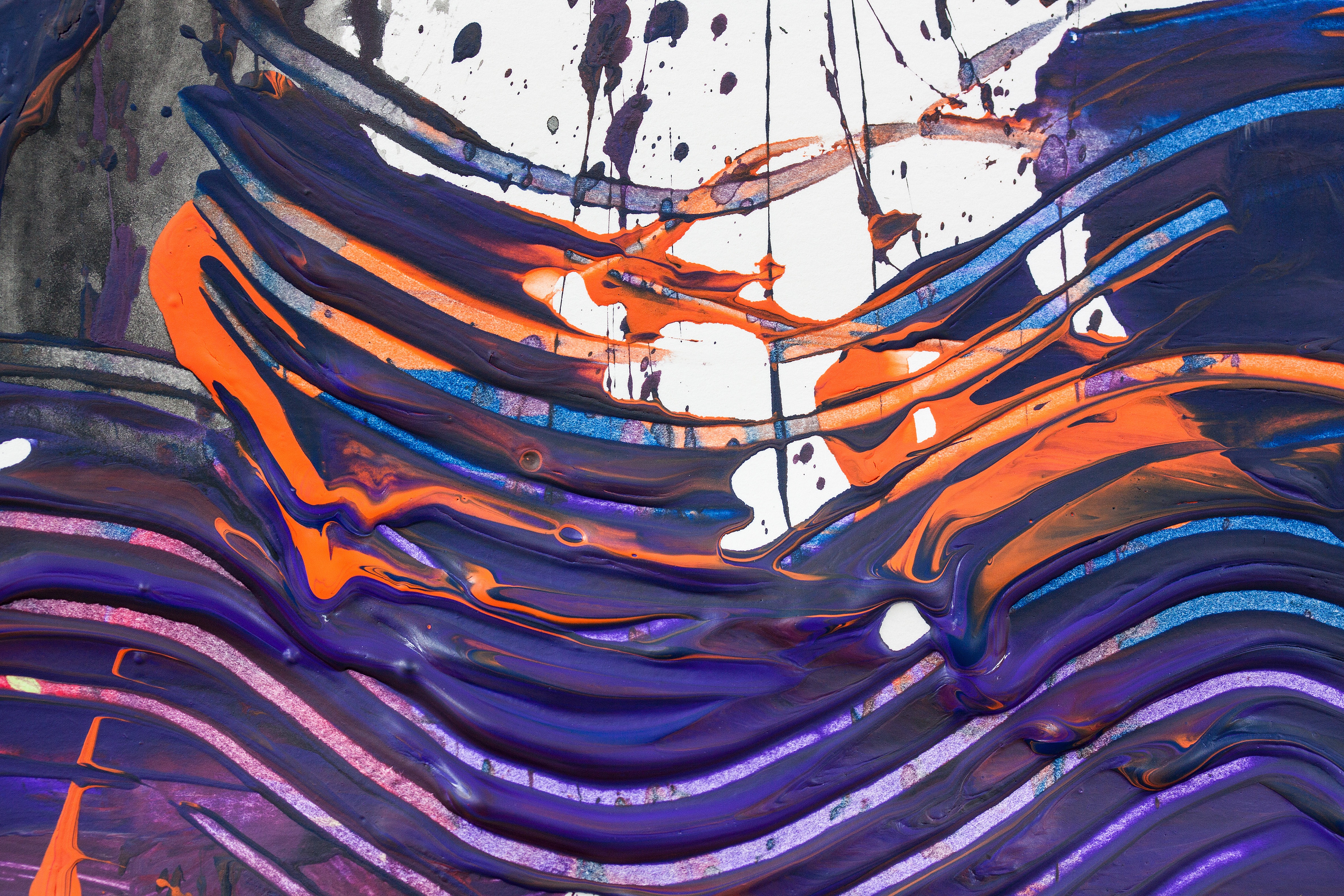 4752x3168 Free Images Abstract, Structure, Wave, Line, Color, Paint, Blue - Therapeutic Painting