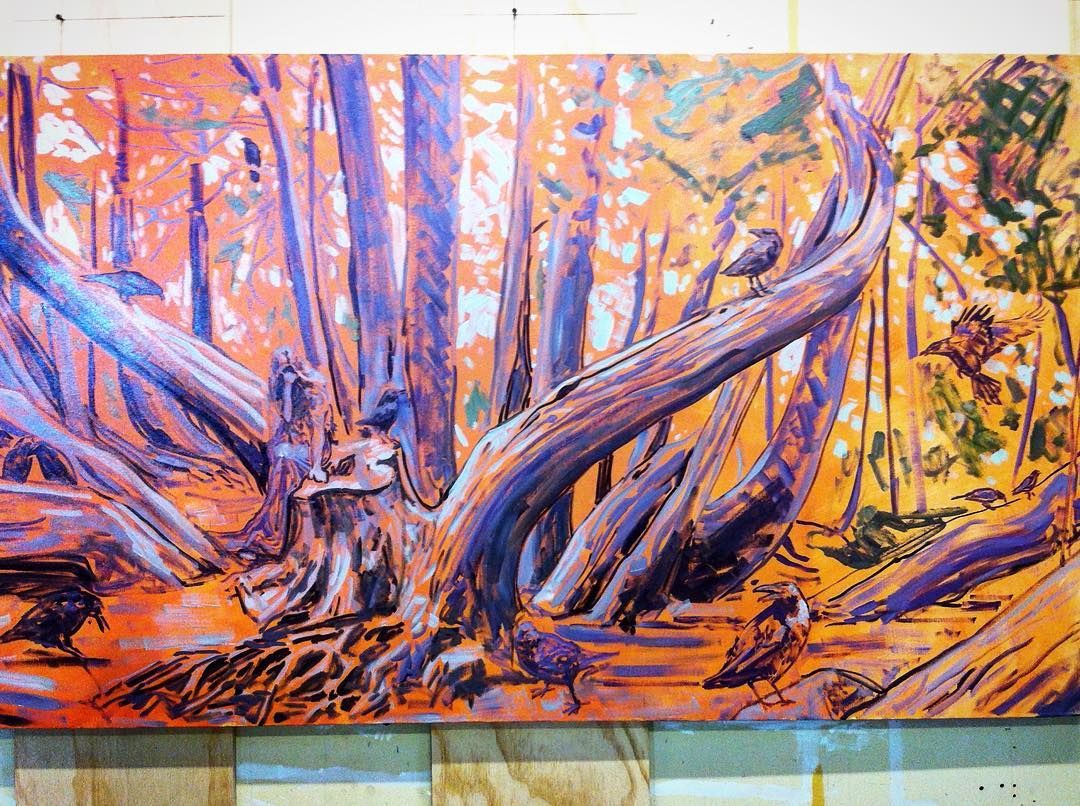 1080x806 A Week And A Half Ago I Began Painting This Composition That Deals - Therapeutic Painting