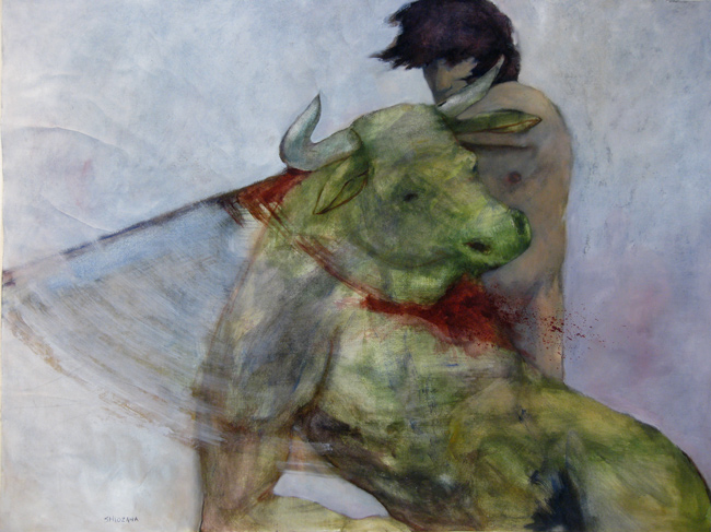 650x487 Jun Pierre Shiozawa Theseus And The Minotaur - Theseus And The Minotaur Painting