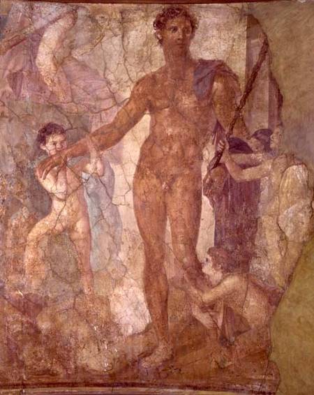 450x566 Theseus And The Minotaur Pompeii - Theseus And The Minotaur Painting