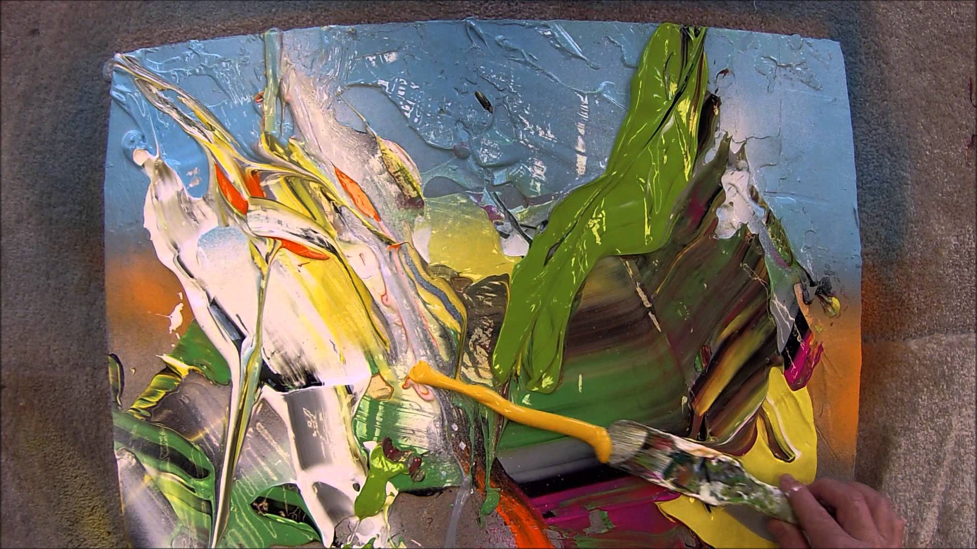 1920x1080 Learn To Paint Acrylic Abstract Painting Ultra Thick (Hd) By Jan - Thick Painting