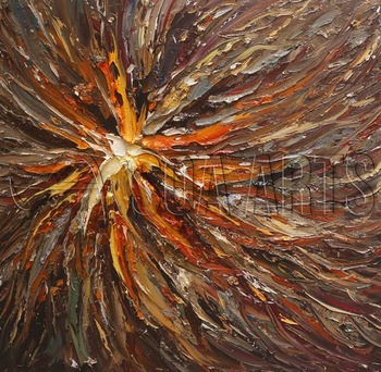 350x342 Powerful Abstract Flower Thick Oil Painting With Different Colors - Thick Painting