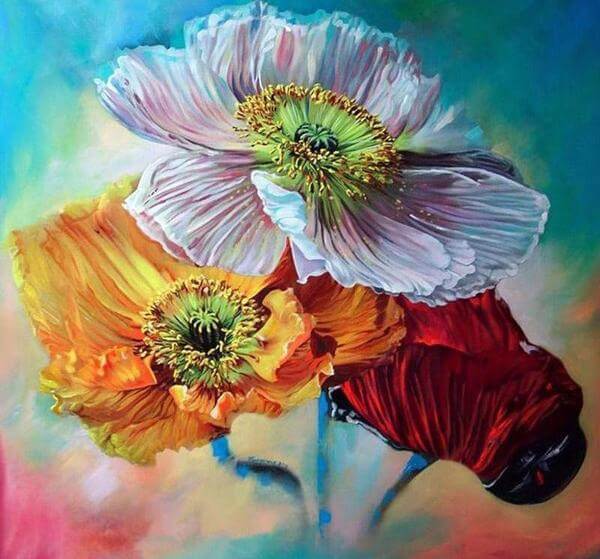 600x559 Thick Petals - Thick Painting