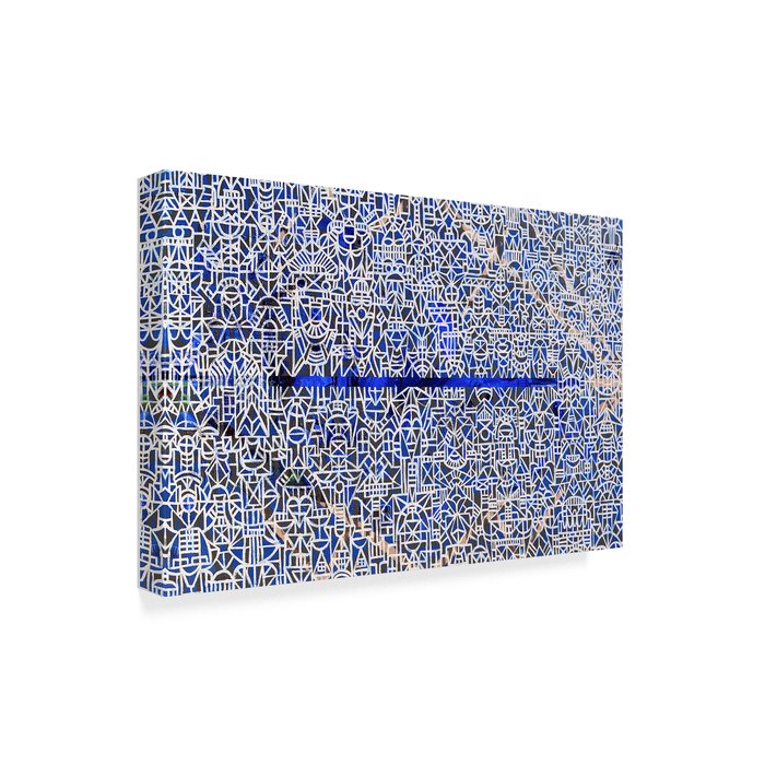 700x700 Trademark Art - Thin Blue Line Canvas Painting