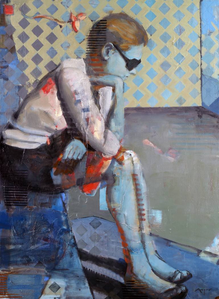 770x1050 Saatchi Art The Thinker Painting By Michael Azgour - Thinker Painting