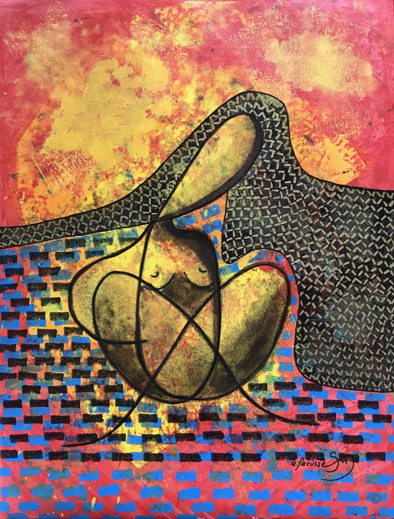 770x1013 Saatchi Art Thinker Painting By Andrea Facusse - Thinker Painting