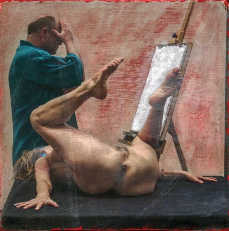 770x776 Saatchi Art Thinking Painting By Richard Chaudavis - Thinking Painting