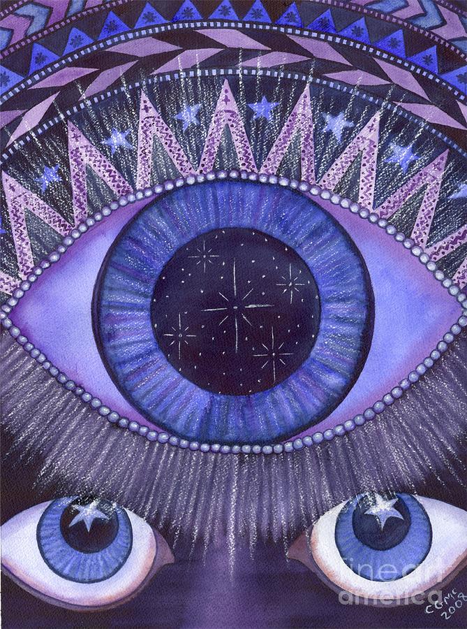 669x900 Third Eye Chakra Painting By Catherine G Mcelroy - Third Eye Painting