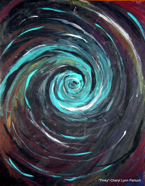 499x640 Cheryl Pertuch Artwork Wormhole To The Third Eye Original - Third Eye Painting
