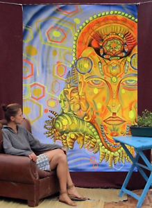 219x300 Hand Painted Fluorescent Third Eye Painting Contemporary Artwork - Third Eye Painting