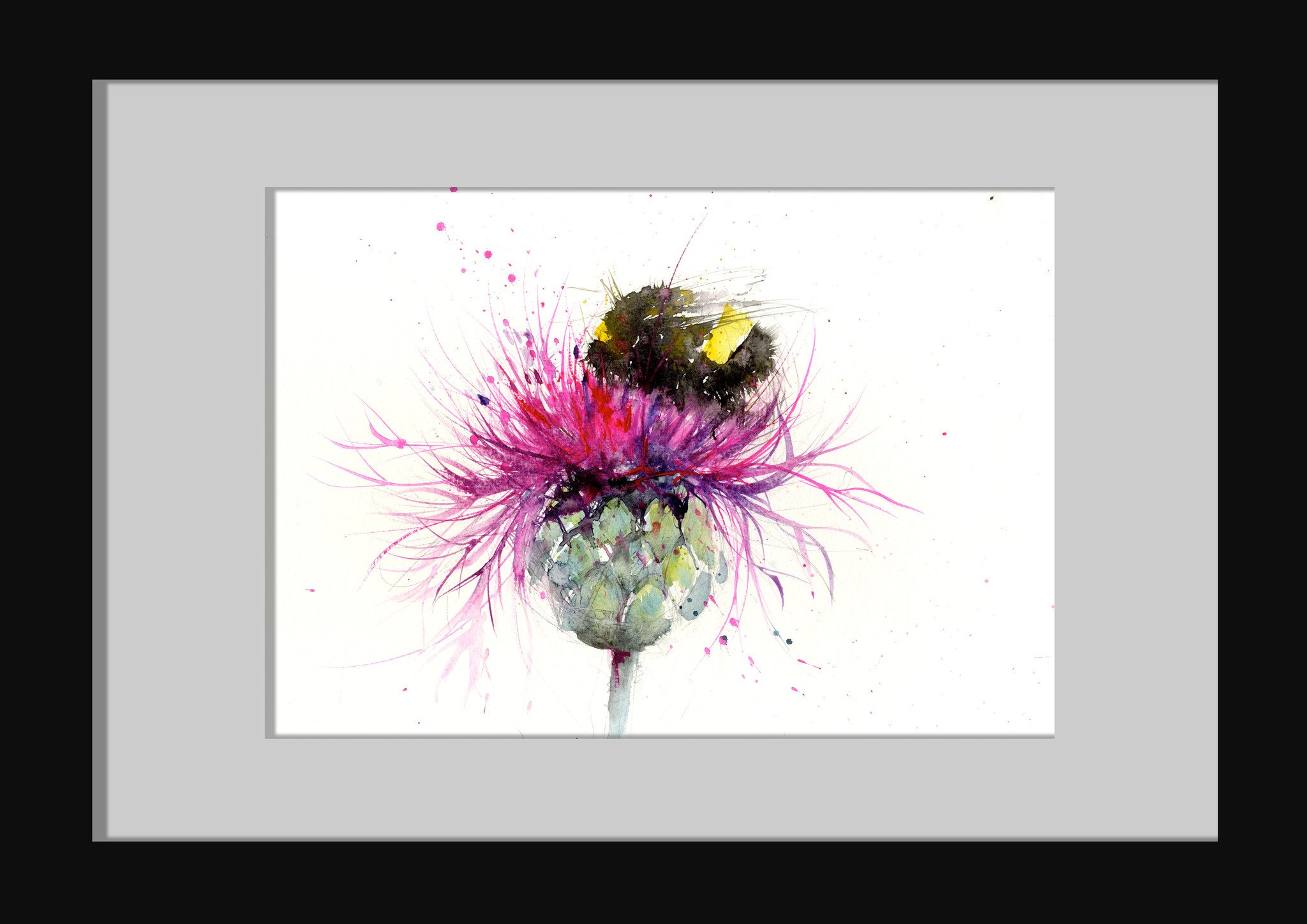 2048x1448 Original Watercolour Painting - Thistle Painting