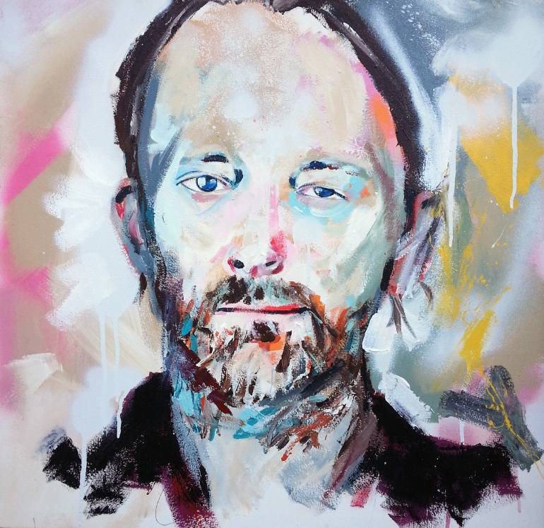 770x747 Saatchi Art Thom Yorke Painting By Jonathan Mcafee - Thom Yorke Painting