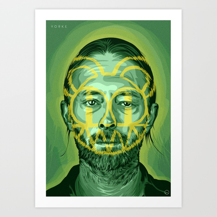 700x700 Thom Yorke Art Print By Dwid Society6 - Thom Yorke Painting