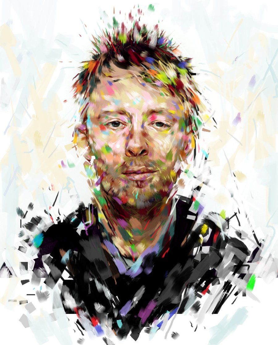 900x1118 Thom Yorke By Natmir - Thom Yorke Painting