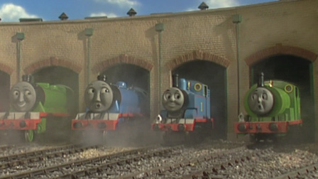 448x252 Percy And The Oil Painting - Thomas And Friends Painting