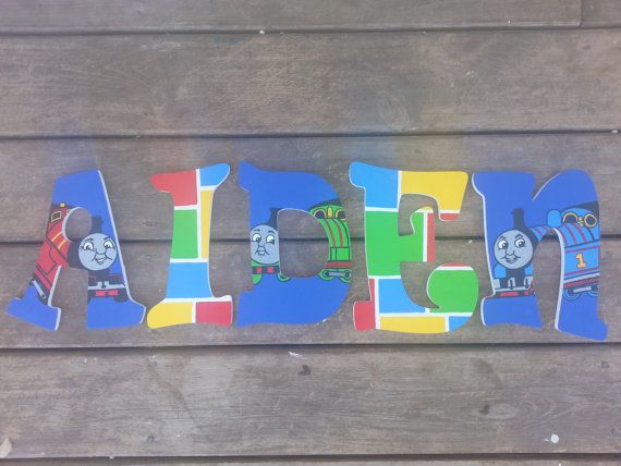570x428 Thomas And Friends Inspired Hand Painted Wooden By Danicabowtique - Thomas And Friends Painting