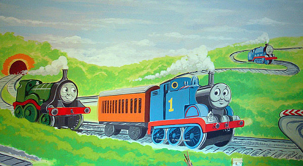 600x328 Childrens Murals London, Wall Paintings For Childrens Bedrooms - Thomas And Friends Painting