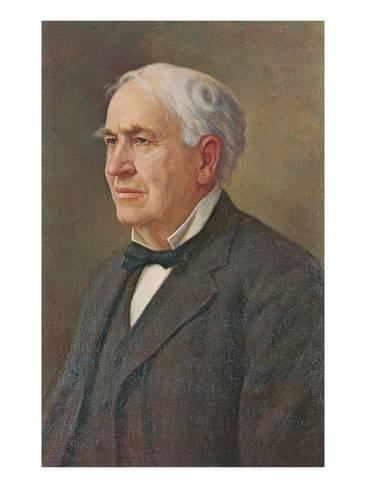 366x488 Portrait Of Thomas Edison Art - Thomas Edison Painting