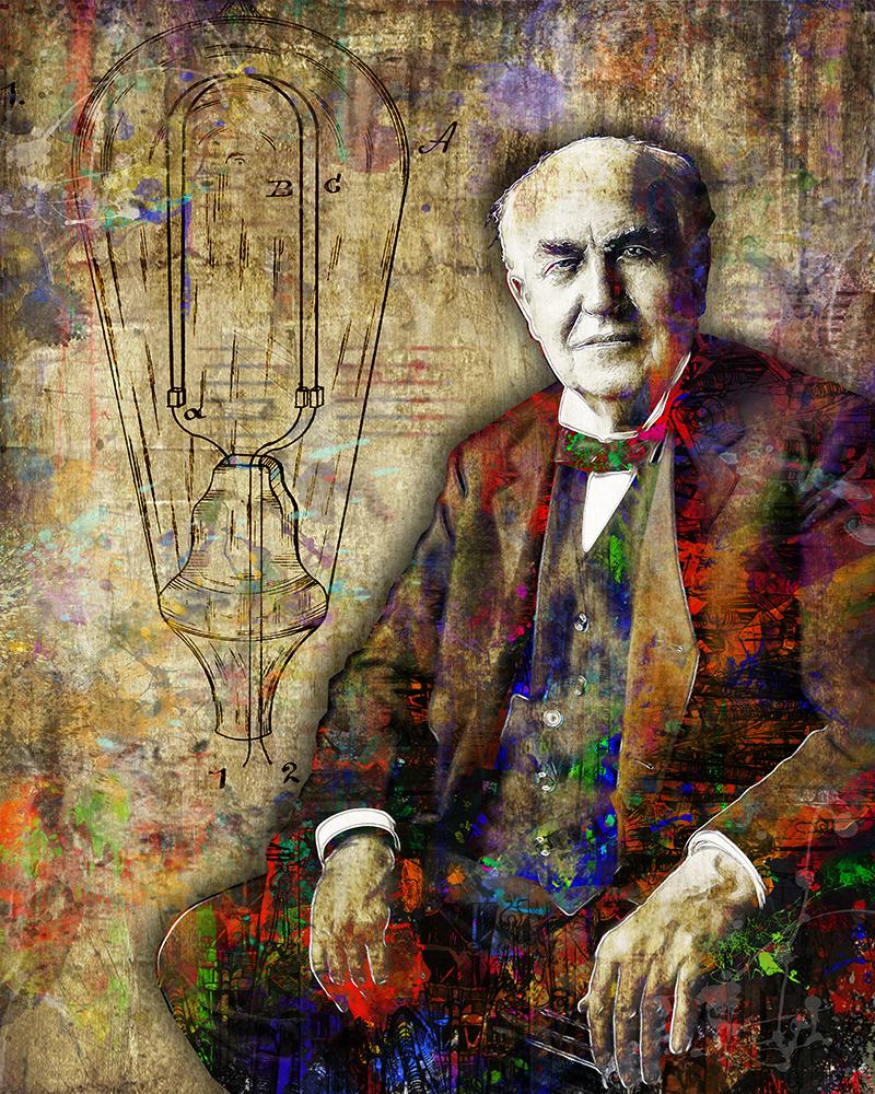 Thomas Edison Painting at PaintingValley.com | Explore collection of ...